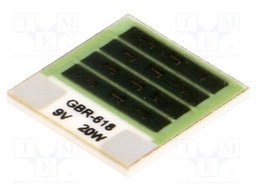 Resistor: thick film; heating; glued; 4.05Ω; 20W; 12.7x12.7x1mm