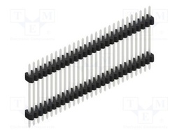 Connector: pin strips; pin header; male; PIN: 28; 1.27mm; THT; 1x28