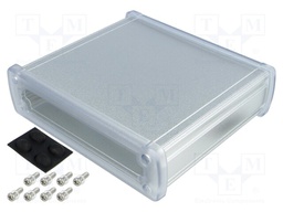 Enclosure: multipurpose; X: 146.6mm; Y: 129mm; Z: 41.6mm; silver