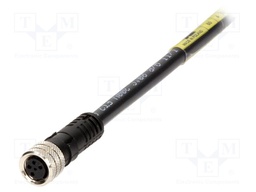 Connector: M8; female; PIN: 4; straight; with lead; plug; 3A; 60V