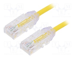 Patch cord; TX6-28™,U/UTP; 6; stranded; Cu; LSZH; yellow; Len: 5m