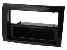 Radio mounting frame; Fiat; 2 DIN; black gloss