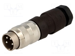 Connector: M16; male; for cable; IP40; plug; soldering; 300V; PIN: 4