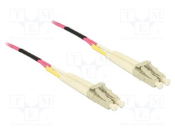 Fiber patch cord; OM4; LC/PC,both sides; 10m; 50/125um; LSZH; grey