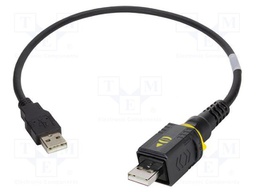 Cable; USB 2.0; USB A plug,both sides; 5m; black; hermetic x1