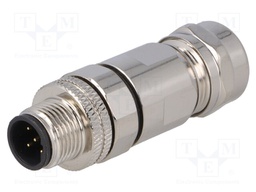 Plug; M12; PIN: 5; male; B code-Profibus; for cable; soldered; IP67