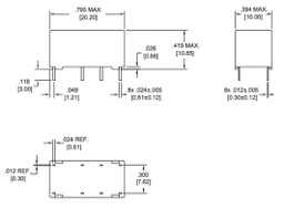 Relay: electromagnetic; DPDT; Ucoil: 24VDC; 1A/120VAC; 2A/30VDC; 3A