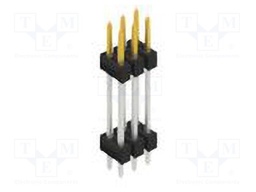 Connector: pin strips; pin header; male; PIN: 6; 2.54mm; THT; 2x3