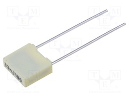 Capacitor: polyester; 33nF; 63VAC; 100VDC; Pitch: 5mm; ±5%