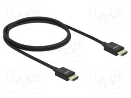 Cable; HDMI plug,both sides; HDMI 2.1; Len: 1m; black; 48Gbps