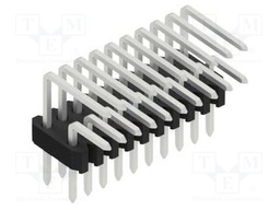 Connector: pin strips; pin header; male; PIN: 20; 1.27mm; THT; 2x10
