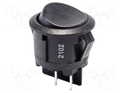 ROCKER; DPST; OFF-ON; 15A/125VAC; black; none; RRA; Body: black