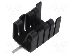 Heatsink: extruded; U; black; L: 25.4mm; W: 14.5mm; H: 13.51mm; 21K/W