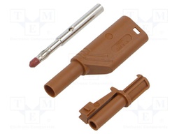 Connector: 4mm banana; plug; 24A; 1kVDC; brown; 0.5÷2.5mm2; 3mΩ