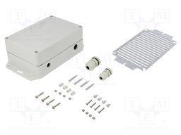 Enclosure: for computer; light grey; Cover colour: light grey