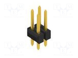 Connector: pin strips; pin header; male; PIN: 4; 2.54mm; THT; 2x2