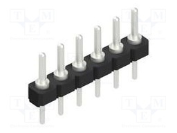 Connector: pin strips; pin header; male; PIN: 6; 2.54mm; THT; 1x6