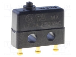 Microswitch SNAP ACTION; without lever; SPDT; 7A/250VAC; Pos: 2