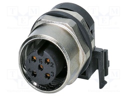 Connector: M12; socket; PIN: 5; female; 60V; angled; IP67; THR; A code