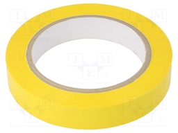 Tape: electrical insulating; W: 19mm; L: 66m; Thk: 60um; yellow; 80%