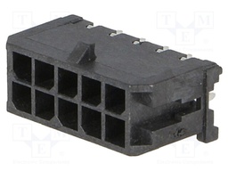 Socket; wire-board; male; Micro-Fit 3.0; 3mm; PIN: 10; THT; 5A; 600V