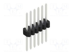 Connector: pin strips; pin header; male; PIN: 6; 1.27mm; THT; 1x6