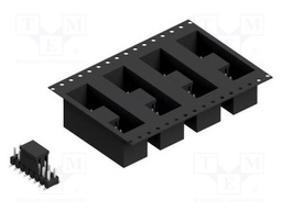 Connector: pin strips; pin header; male; PIN: 16; 2.54mm; SMT; 2x8