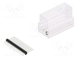 Connector: pin strips; pin header; male; PIN: 19; 1.27mm; SMT; 1x19