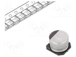 Capacitor: electrolytic; low impedance; SMD; 470uF; 35VDC; ±20%