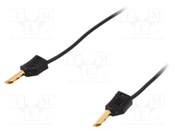 Test lead; PVC; 2m; black; 19A; 60V; Cond.cross sec: 1mm2