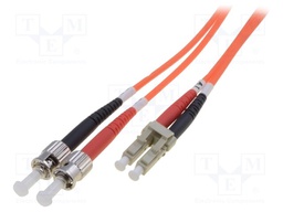 Fiber patch cord; OM2; LC/PC,ST/PC; 5m; LSZH; orange
