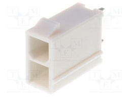 Socket; wire-board; male; Mini-Fit Jr; 4.2mm; PIN: 2; THT; PCB snap