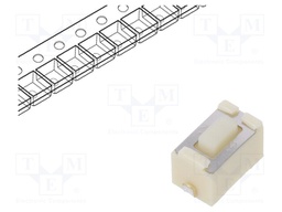 Microswitch TACT; SPST; Pos: 2; 0.05A/12VDC; SMT; none; 1.6N; 4.3mm