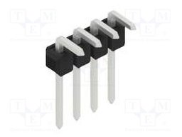 Connector: pin strips; pin header; male; PIN: 4; 2.54mm; THT; 1x4