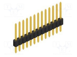 Connector: pin strips; pin header; male; PIN: 13; 1.27mm; THT; 1x13