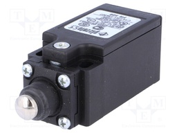 Limit switch; rubber seal,pin plunger Ø10mm; NO + NC; 10A; IP67