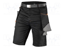 Protective shorts; Size: XS; black; HD; slim; 285g/m2