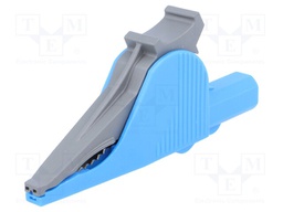 Crocodile clip; 36A; blue; Grip capac: max.41mm; Socket size: 4mm