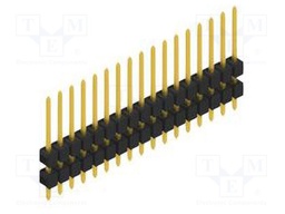 Connector: pin strips; pin header; male; PIN: 17; 2.54mm; THT; 1x17