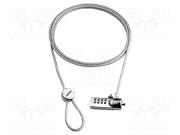 Security wire; silver; Features: cipher security; 1.8m