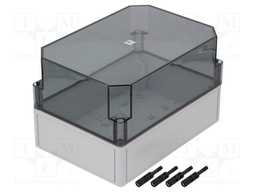 Enclosure: multipurpose; X: 180mm; Y: 254mm; Z: 165mm; PK; light grey