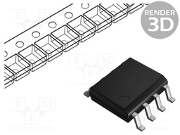 IC: voltage regulator; LDO,linear,fixed; 3.3V; 100mA; SOP8; SMD