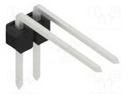 Connector: pin strips; pin header; male; PIN: 2; 2.54mm; THT; 1x2
