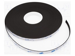 Tape: magnetic; W: 19mm; L: 30m; Thk: 1.5mm; acrylic; black; max.70°C