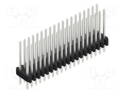 Connector: pin strips; pin header; male; PIN: 38; 1.27mm; THT; 2x19