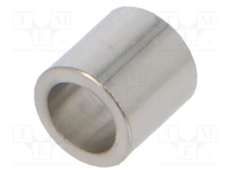 Spacer sleeve; 5mm; cylindrical; brass; nickel; Out.diam: 5mm