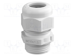 Cable gland; M12; light grey