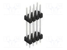 Connector: pin strips; pin header; male; PIN: 8; 2.54mm; THT; 2x4