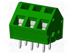 Connector: PCB terminal block; terminal; angled 45°; on PCBs