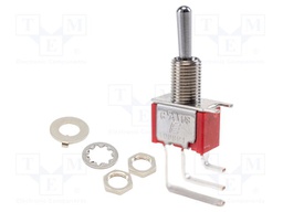 Switch: toggle; Pos: 2; SPDT; ON-ON; 2A/250VAC; 5A/28VDC; -30÷85°C